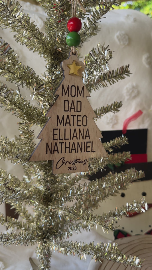 Family Christmas Tree Ornaments